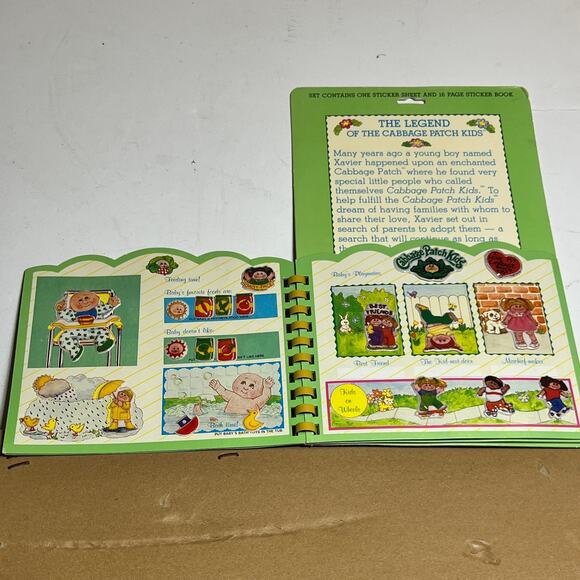 Vintage 1983 Cabbage Patch Kids Puffy Sticker Book by Diamond Toys Used Stickers - Picture 7 of 16